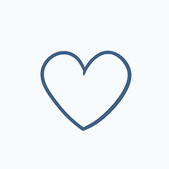 Image showing Heart sign sketch icon.