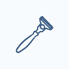 Image showing Razor sketch icon.