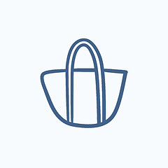 Image showing Hand bag sketch icon.