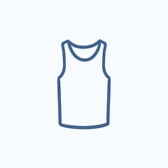 Image showing Male singlet sketch icon.