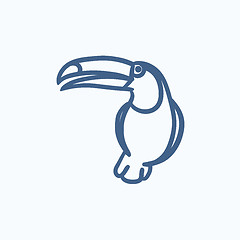 Image showing Toucan sketch icon.