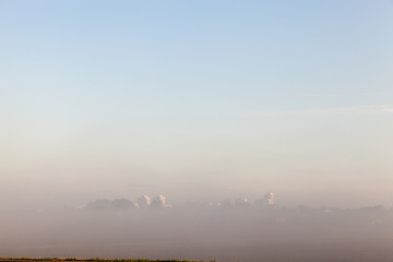 Image showing Morning fog in the city