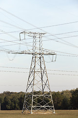 Image showing High-voltage power poles