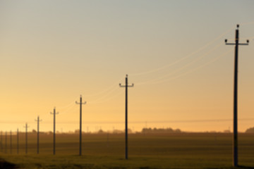 Image showing High-voltage power poles