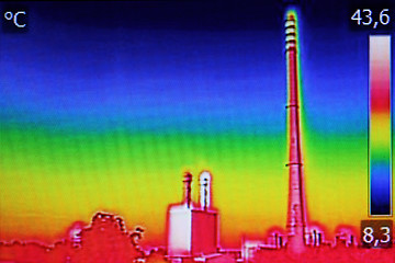 Image showing Infrared thermography image showing the heat emission at the Chi