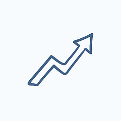 Image showing Arrow upward sketch icon.