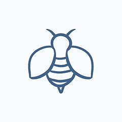 Image showing Bee sketch icon.