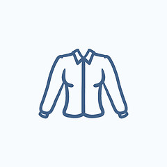 Image showing Female blouse sketch icon.