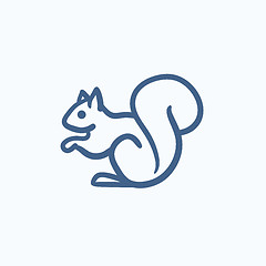 Image showing Squirrel sketch icon.