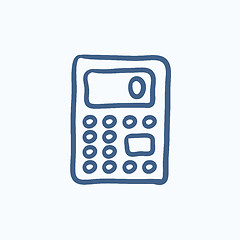 Image showing Calculator sketch icon.