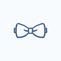 Image showing Bow tie sketch icon.