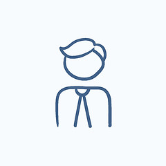 Image showing Businessman sketch icon.