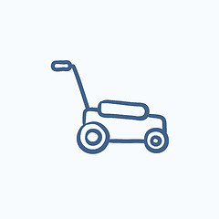 Image showing Lawnmover sketch icon.