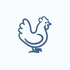 Image showing Chicken sketch icon.