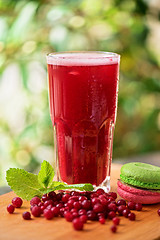 Image showing fruit drink with cranberries