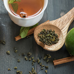 Image showing tea composition set