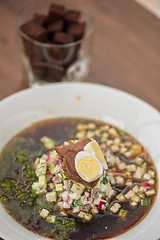 Image showing Traditional Russian kvass soup okroshka