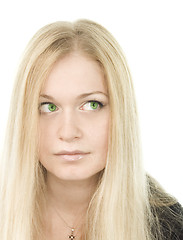 Image showing pretty green-eyed blonde