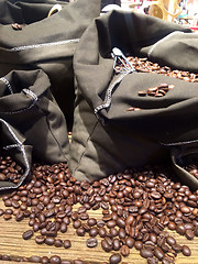 Image showing coffee beans on bags