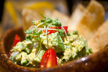 Image showing avocado and shrimps salad 