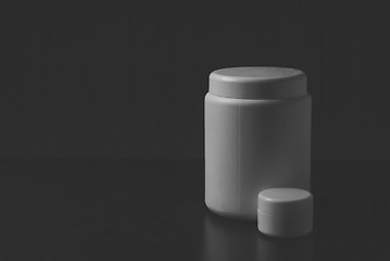 Image showing White cosmetic bottle