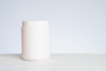 Image showing White cosmetic bottle