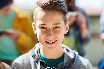 Image showing happy teenage boy face