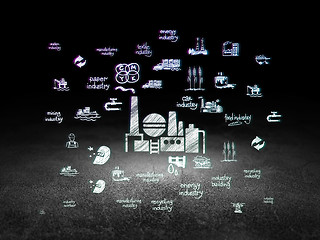 Image showing Industry concept: Oil And Gas Indusry in grunge dark room