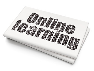 Image showing Studying concept: Online Learning on Blank Newspaper background