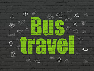 Image showing Vacation concept: Bus Travel on wall background