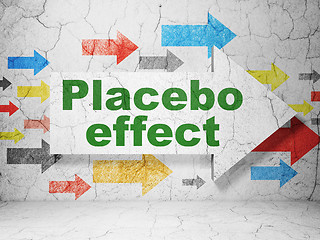 Image showing Healthcare concept: arrow with Placebo Effect on grunge wall background