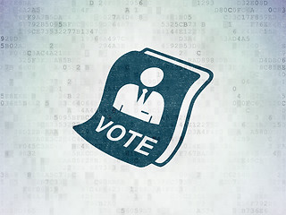 Image showing Politics concept: Ballot on Digital Data Paper background