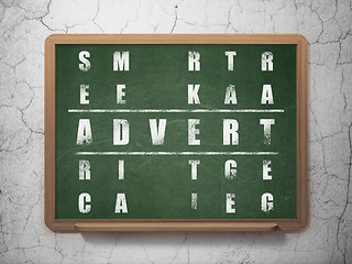 Image showing Marketing concept: Advert in Crossword Puzzle