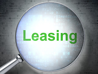 Image showing Finance concept: Leasing with optical glass