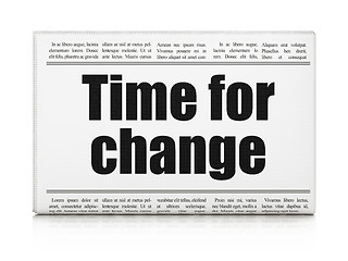 Image showing Timeline concept: newspaper headline Time For Change