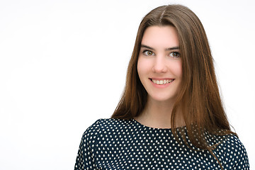 Image showing Smiling joyful and happy young girl