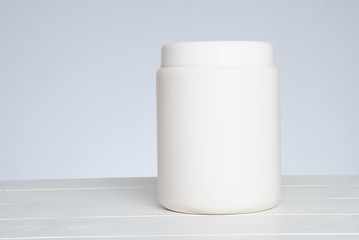 Image showing White cosmetic bottle