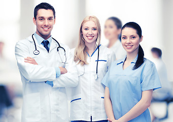 Image showing young team or group of doctors