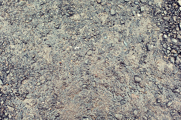 Image showing close up of wet gray gravel road or ground