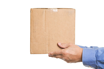 Image showing Man with a box