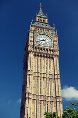 Image showing Big Ben great clock tower in London