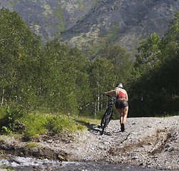 Image showing Bicycling