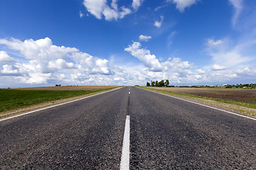 Image showing Summer road , field