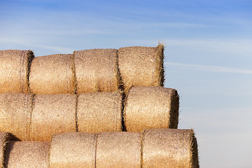 Image showing stack of straw in the field