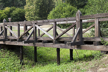 Image showing old wooden bridge