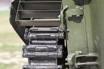 Image showing Caterpillars of the tank, close-up