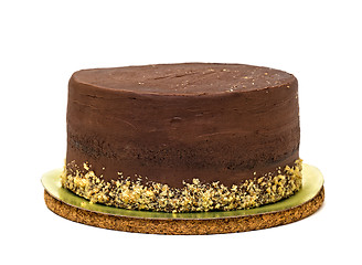 Image showing Chocolate Cake Sprinkled with Crumbs