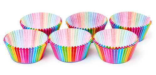 Image showing Colorful Papers Cup for Baking Cakes