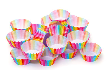 Image showing Colorful Papers Cup for Baking Cakes