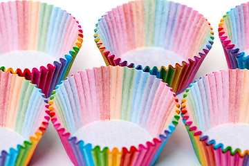 Image showing Colorful Papers Cup for Baking Cakes